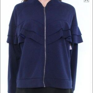 Emelia Ruffle Bomber Jacket